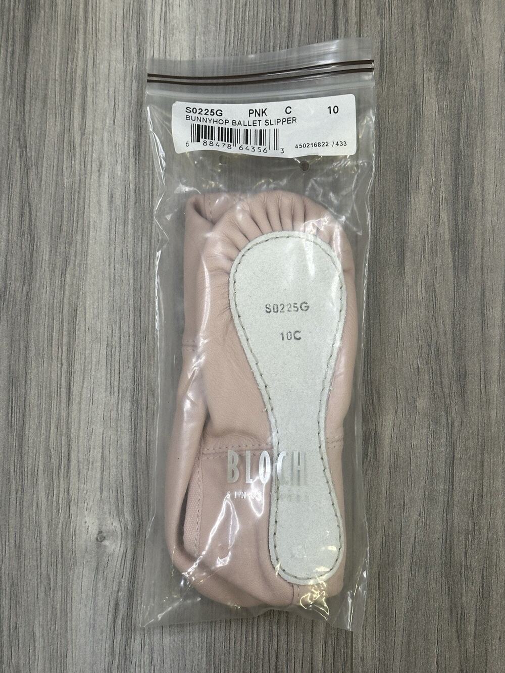 Bloch Bunnyhop S0225G Ballet Shoes Pink Leather Girls Size 10 Child NEW